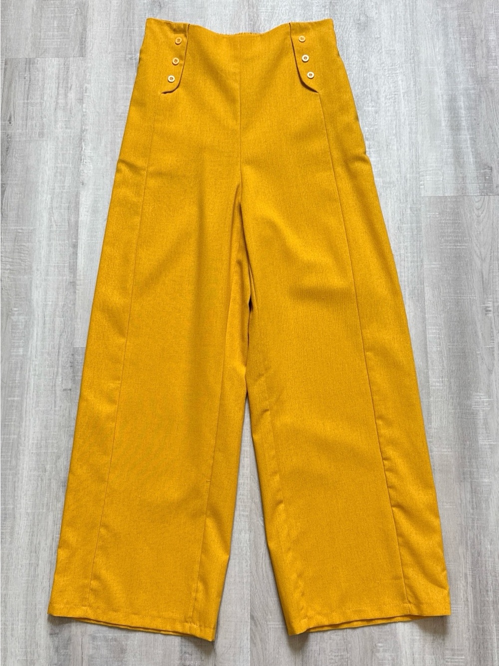 NWOT Mustard Yellow High Waisted Sailor Trousers